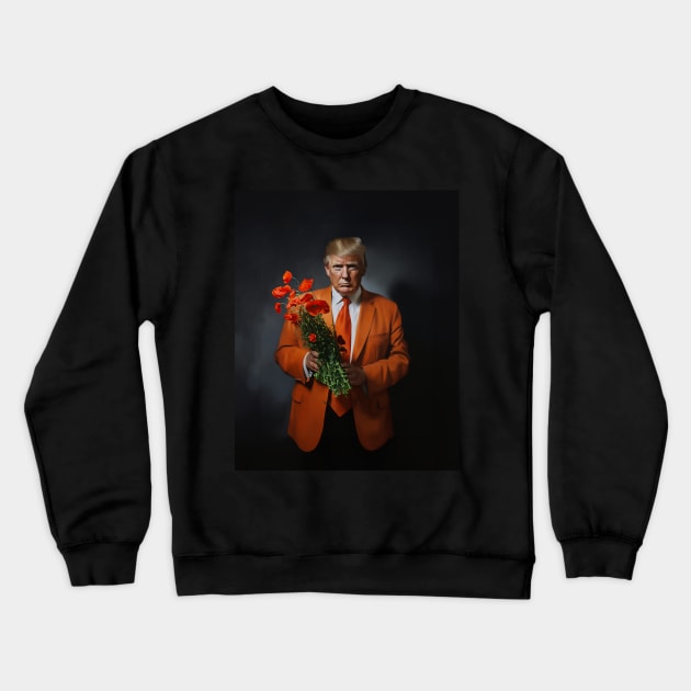 Donald Trump Apologise Crewneck Sweatshirt by JunkyDotCom